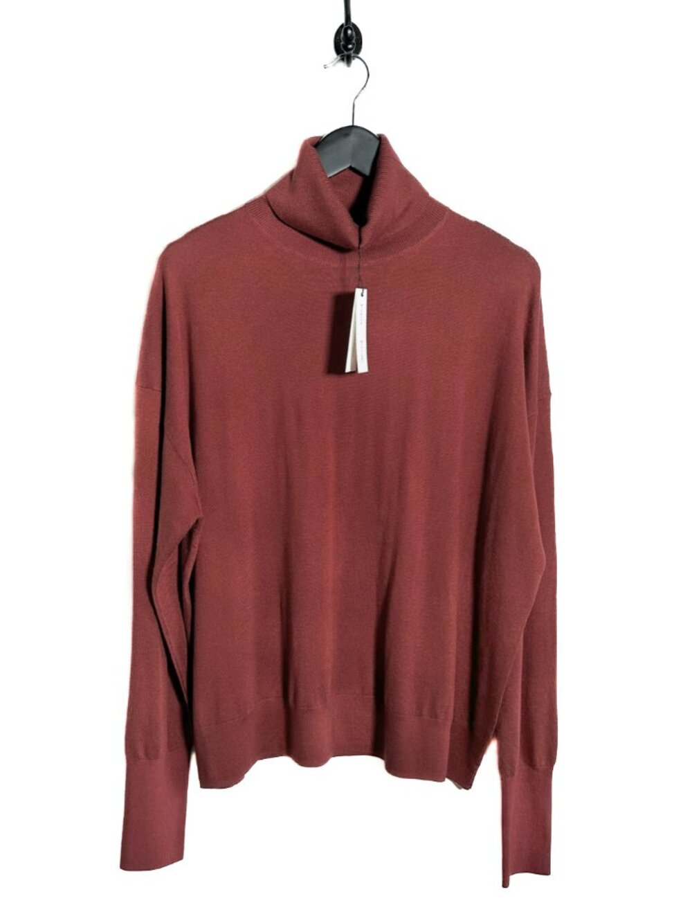 Proenza Schouler Rust Silk Cashmere Blend Turtleneck Sweater
